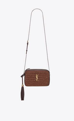 lou camera bag in raffia and leather | Saint Laurent Inc. (Global)