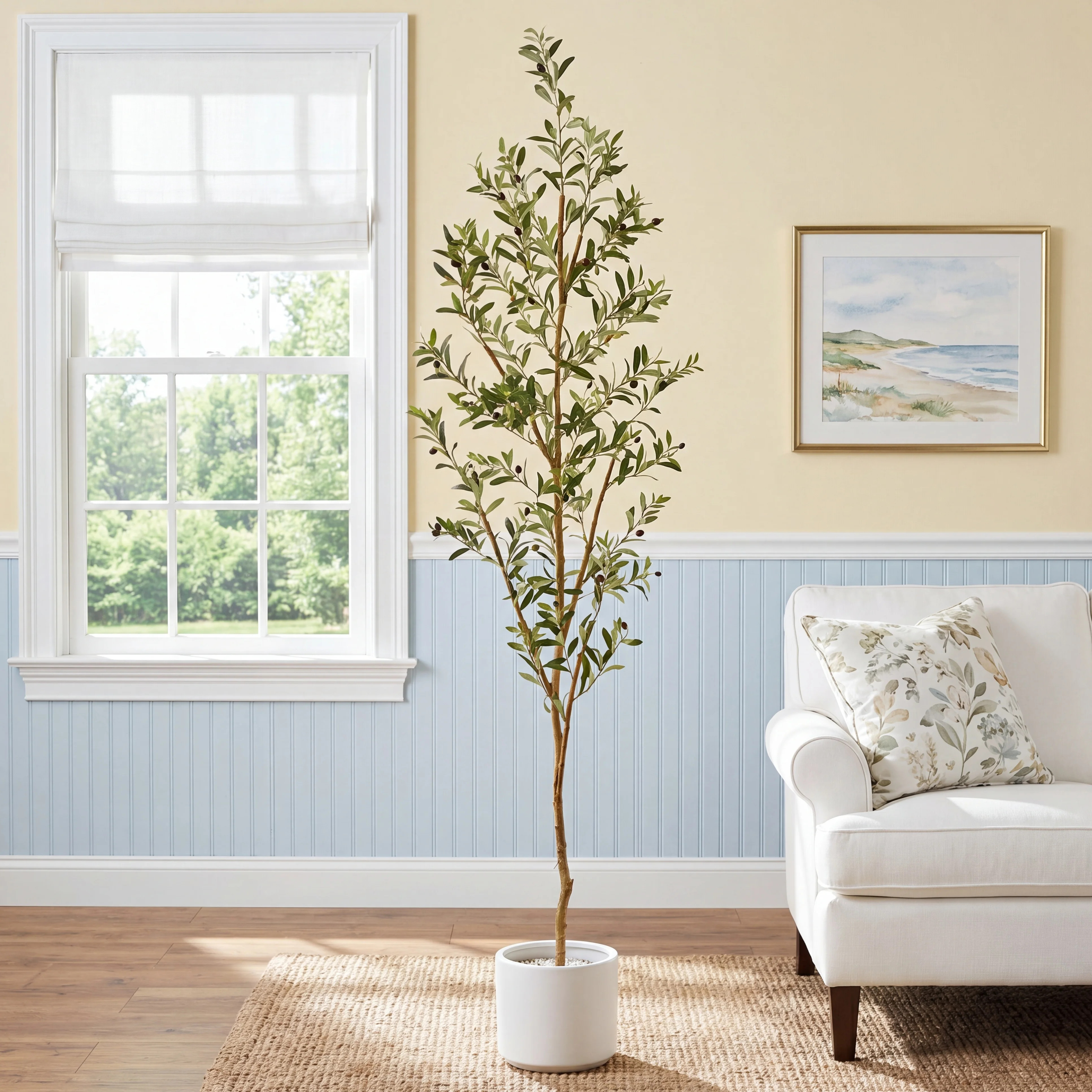 77" Artificial Olive Tree in Planter | Wayfair North America