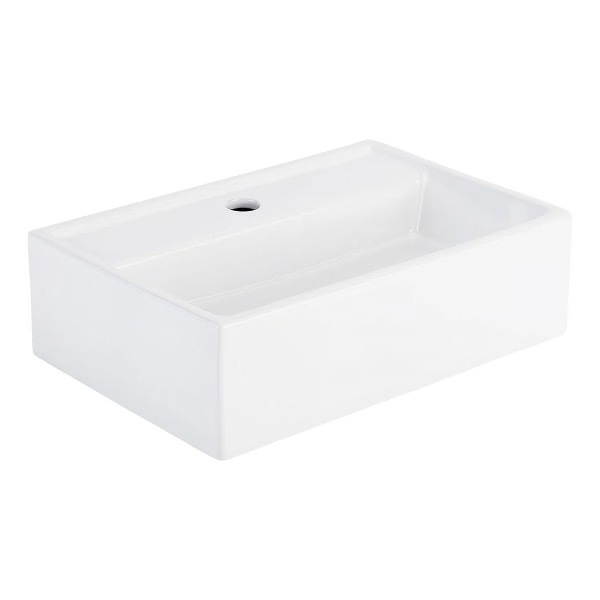 Signature Hardware 18" Kaisy White Porcelain Rectangular Wall Mount Bathroom Sink with Overflow |... | Wayfair North America