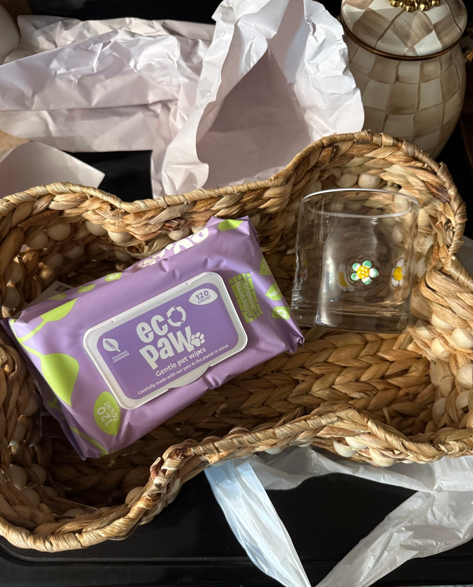 A little springtime Homegoods haul💜🤍 got some lavender scented wipes for the boys 🐾 also picked up another cute icon glass, seriously obsessed with these🤩🌸🌼

#LTKHome #LTKdayinmylife