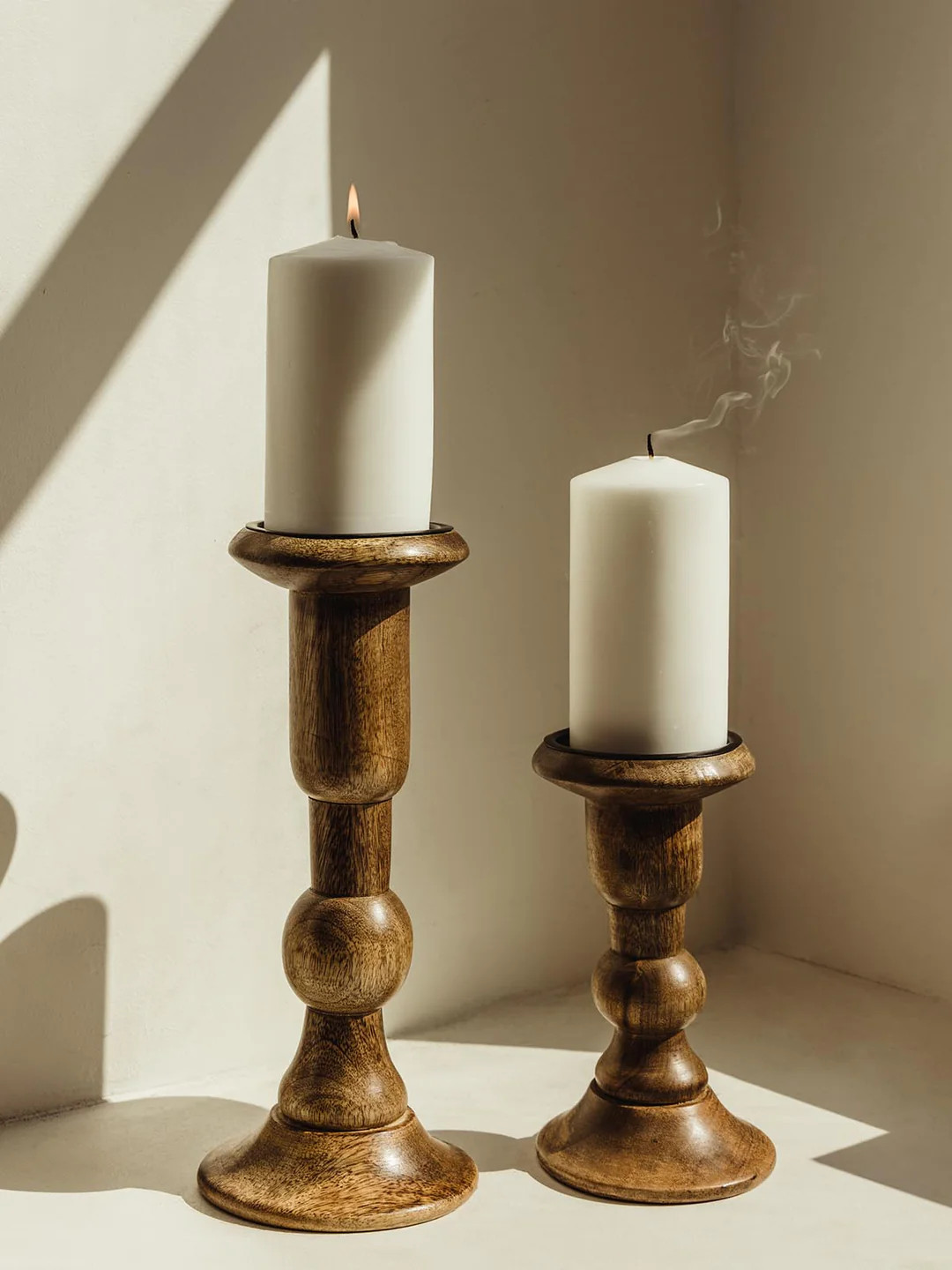 Wooden Candle Stand | Joffa Marketplace