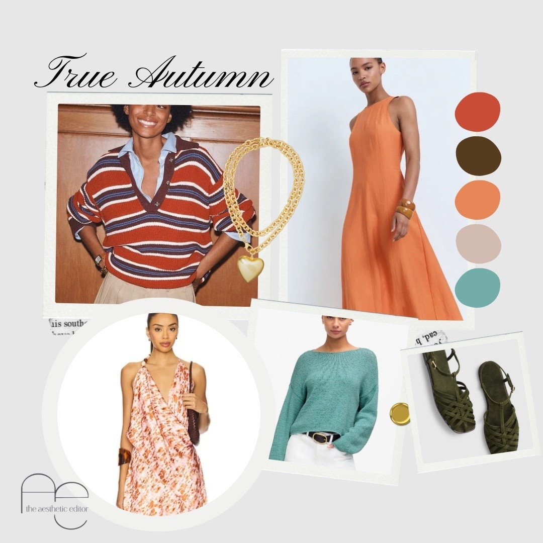 True Autumn, you are rich, warm, and deep—like turning leaves and golden light. You shine in pumpkin, terracotta, olive, and deep mustard. Cool tones and anything too pastel can wash you out, so stay grounded in warmth. This guide features bold, earthy pieces that bring your glow to life.

#LTKSaleAlert #LTKFindsUnder50 #LTKOver40