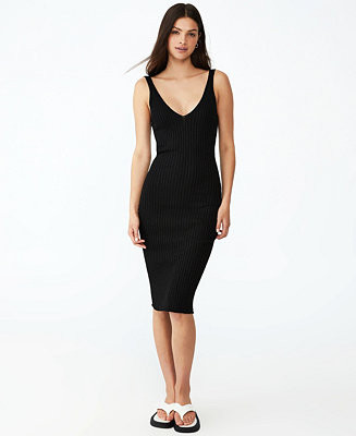 COTTON ON Women's Knit Bodycon Midi Dress & Reviews - Dresses - Juniors - Macy's | Macys (US)