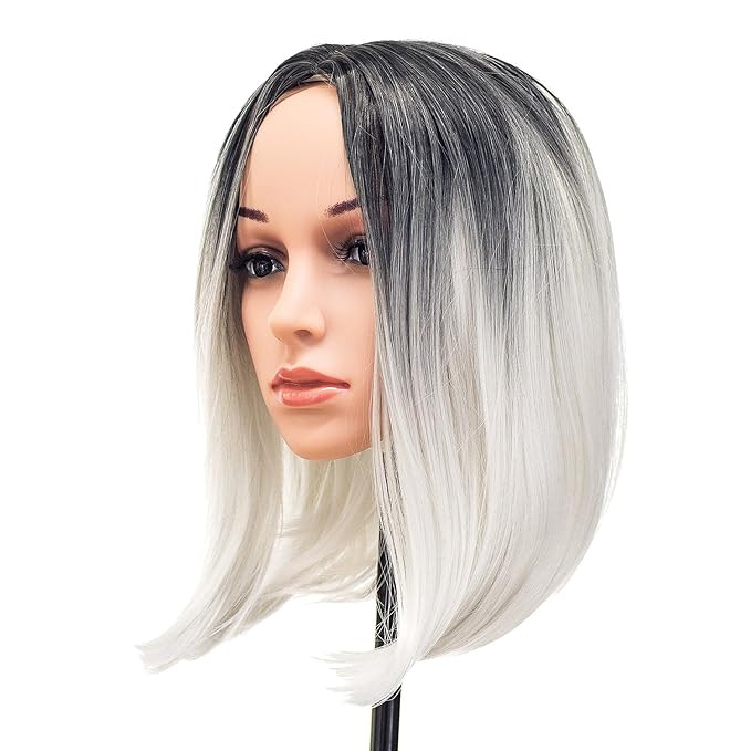 SWACC Ombre Colors Straight Short Hair Bob Wig Synthetic Colorful Cosplay Daily Party Flapper Wig... | Amazon (US)