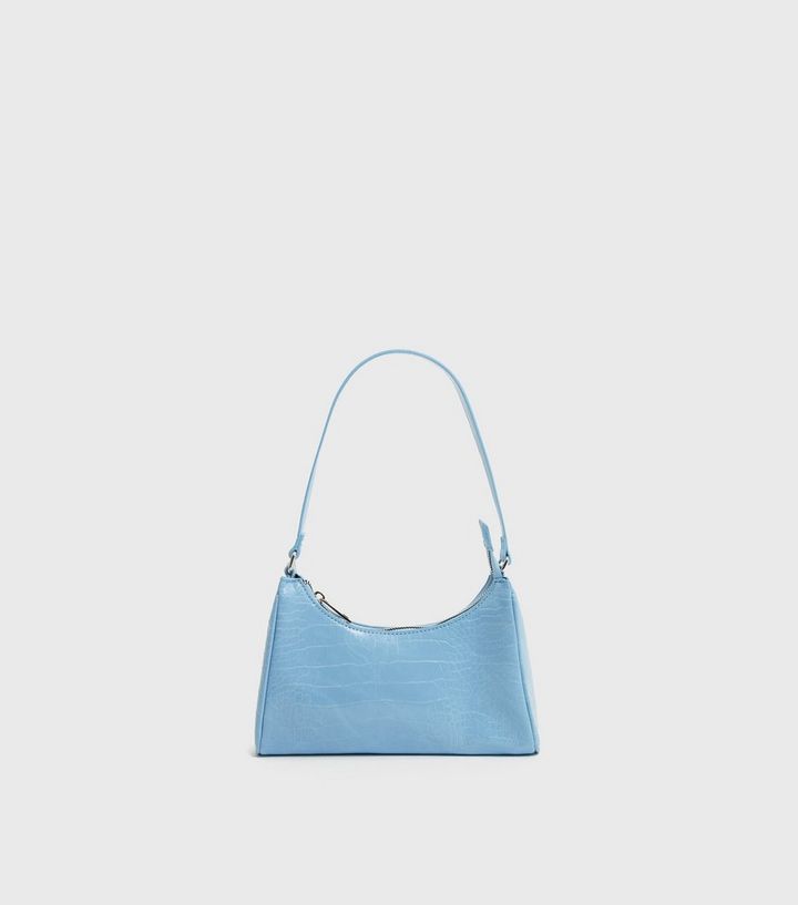 Pale Blue Faux Croc Shoulder Bag
						
						Add to Saved Items
						Remove from Saved Items | New Look (UK)