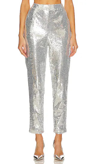 Sochi Pant in Silver Sequin | Revolve Clothing (Global)
