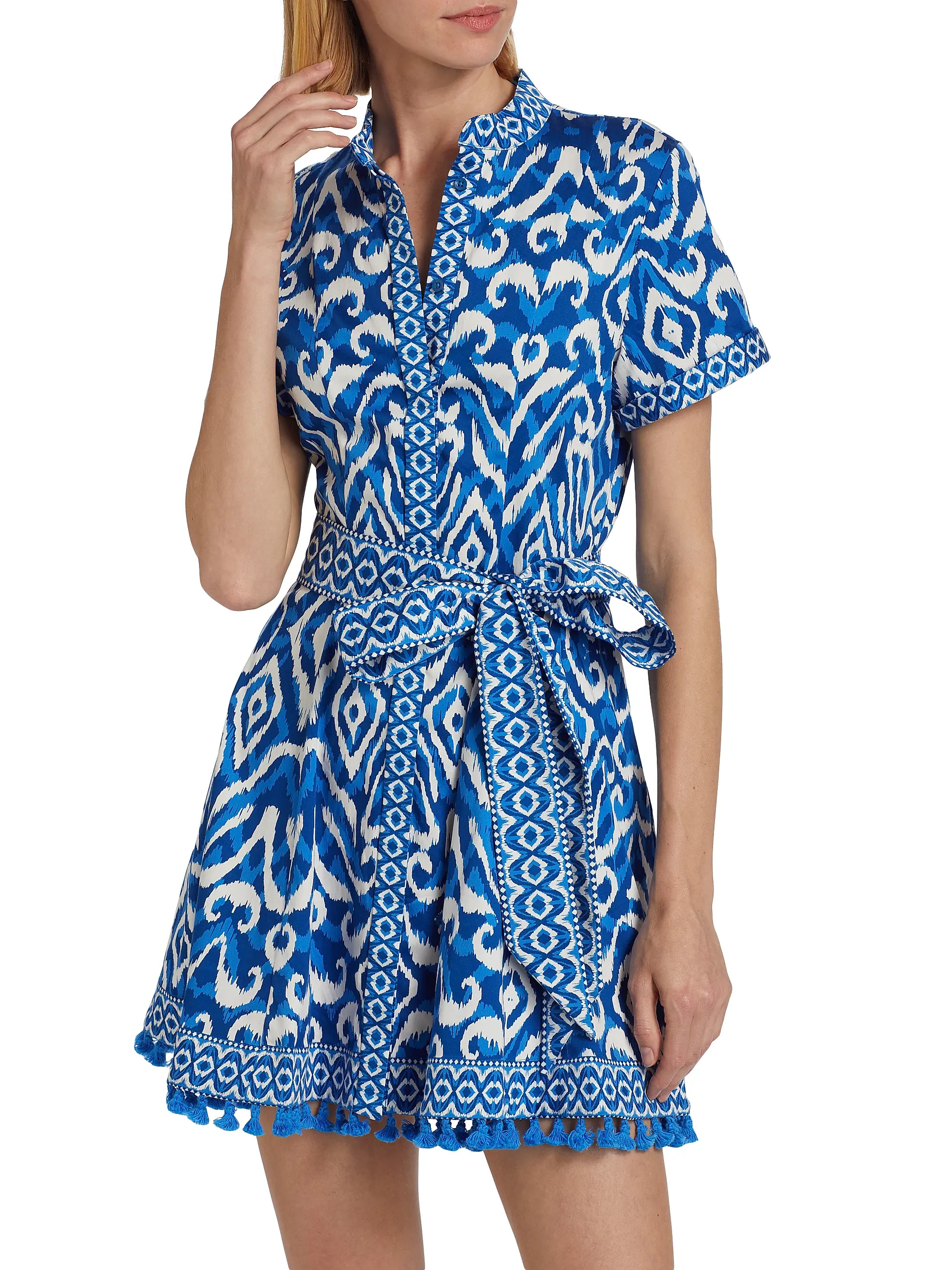 Lucy ikat-Inspired Cotton Shirtdress | Saks Fifth Avenue