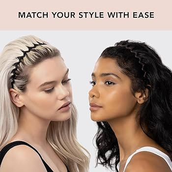 Kitsch Zig Zag Headbands - Recycled Plastic Hair Band for Men & Women - Classic 90s Headband & Ha... | Amazon (US)