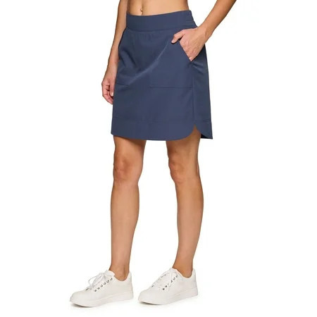 RBX Active Women's Golf/Tennis Woven Longer Length Flat Front Skort With Pockets | Walmart (US)