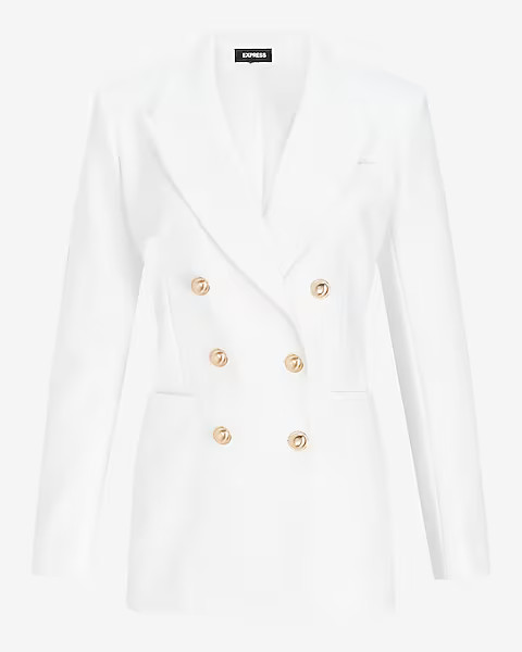 Conscious Edit Peak Lapel Double Breasted Blazer | Express