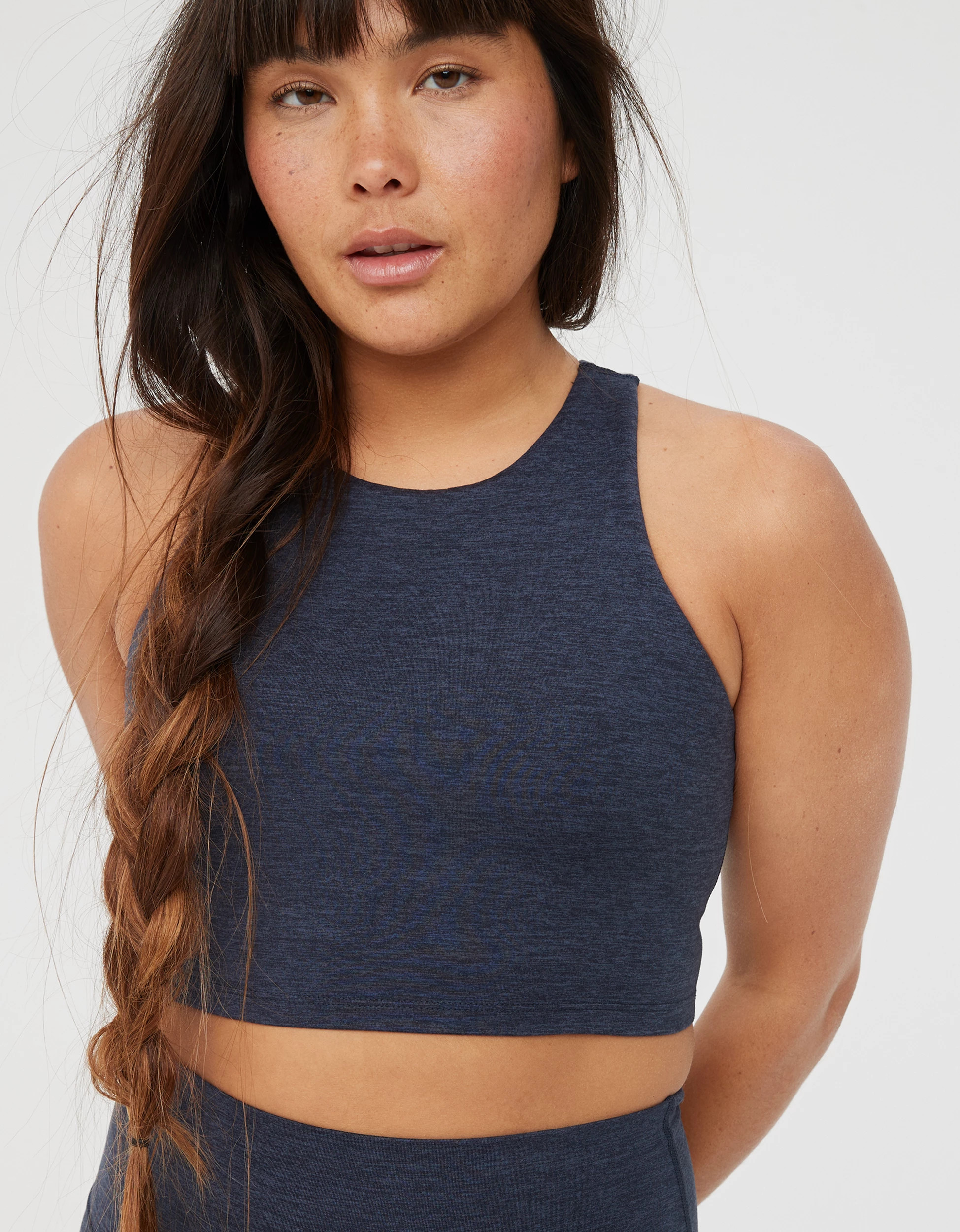 OFFLINE By Aerie The Hugger High Neck Longline Sports Bra | American Eagle Outfitters (US & CA)