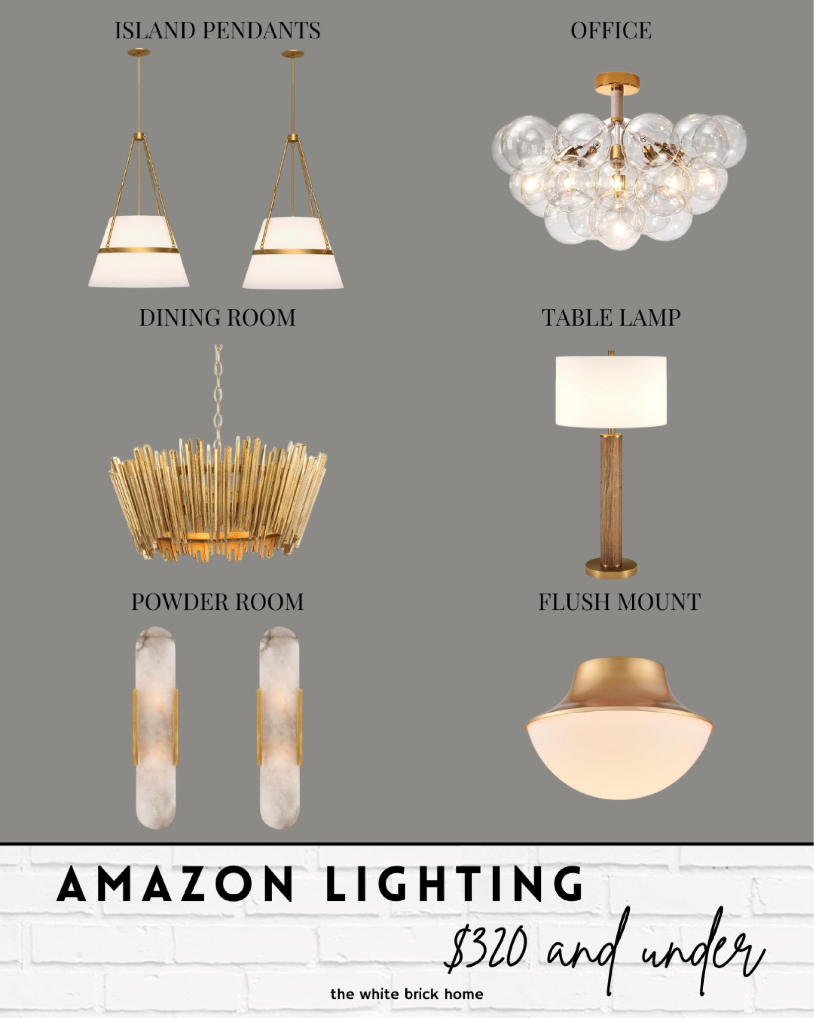 Budget friendly Amazon light fixtures that look designer at a fraction of the price! 

Amazon, Amazon home, light fixtures, sconces, melange sconces, chandelier, kitchen lighting, kitchen island pendant, bubble light, bubble chandelier, table lamp, flush mount, ceiling lights, brass lighting, brass light fixtures, light fixture, Amazon home. 

#LTKStyleTip #LTKHome #LTKFindsUnder100