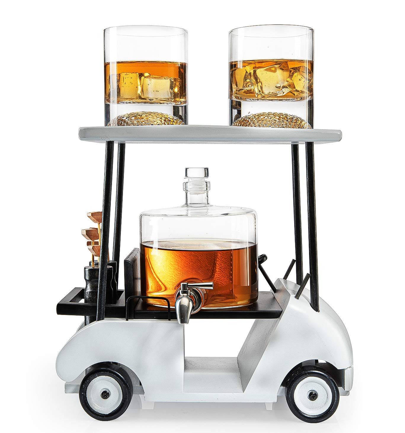 Golf Cart Decanter Whiskey Decanter and 2 Whiskey Glasses - The Wine Savant, Gift for Both Men & ... | Amazon (US)