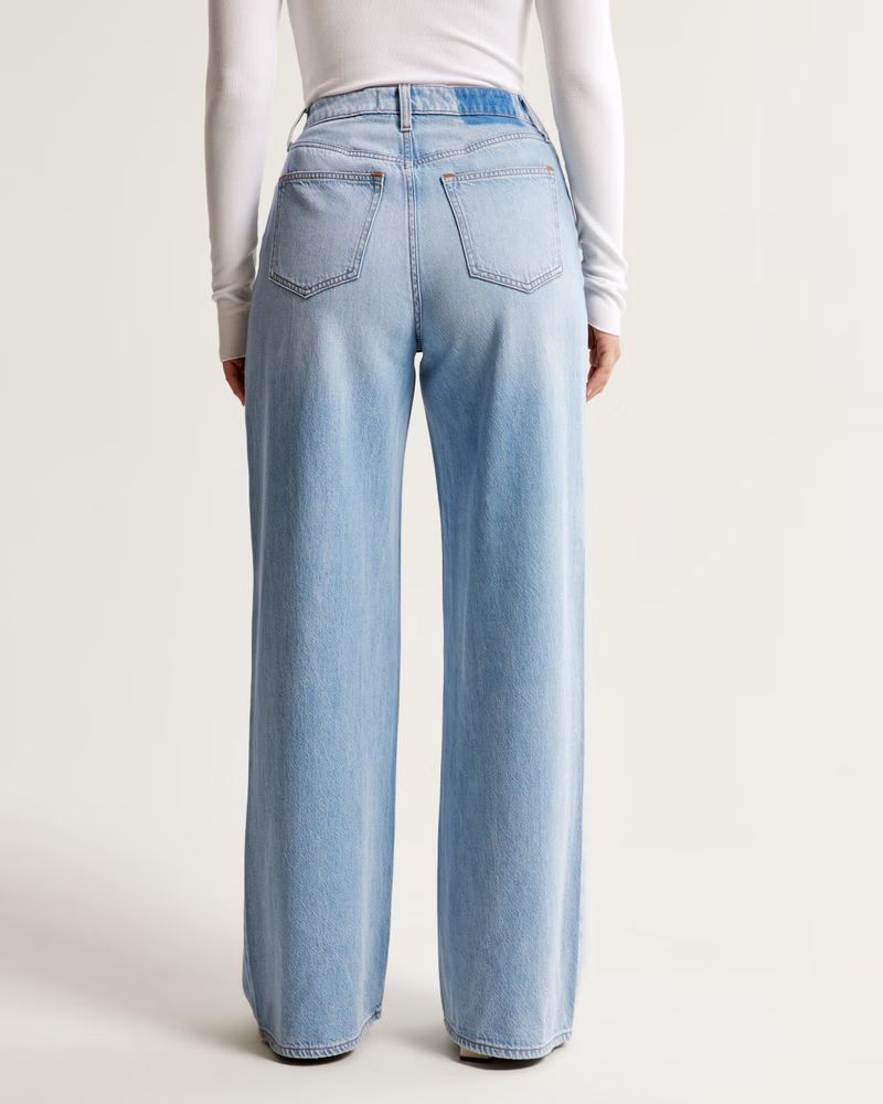 Curve Love High Rise Wide Leg Jean | Abercrombie & Fitch (US)