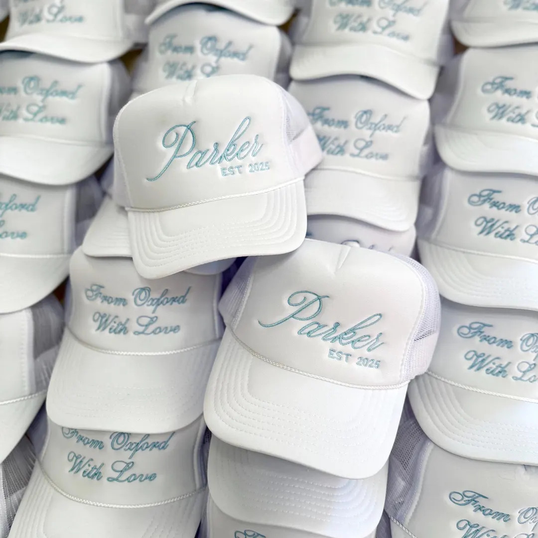 Custom Wedding Trucker Hats - Fully Customizable Embroidered Design - Perfect for Weddings, Event... | Etsy (US)