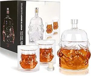 AUTIORE Whisky Decanter Set Transparent Creative With 2 Glasses, Whisky Carafe for Wine, Vodka, S... | Amazon (US)