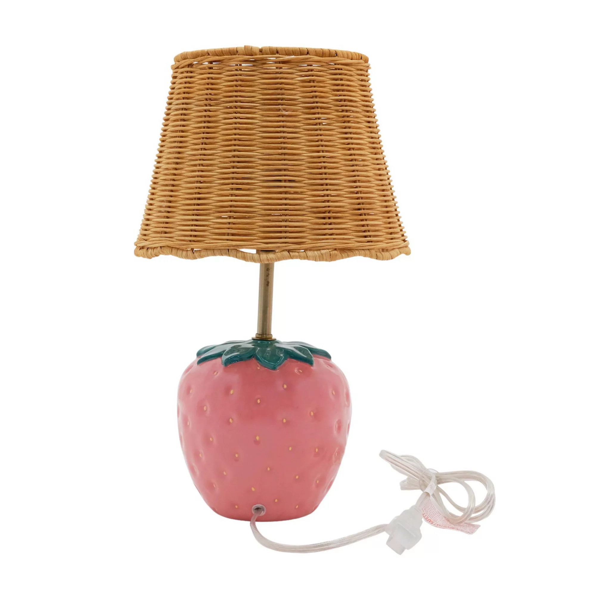 The Big One® Ceramic And Rattan Strawberry Lamp | Kohl's