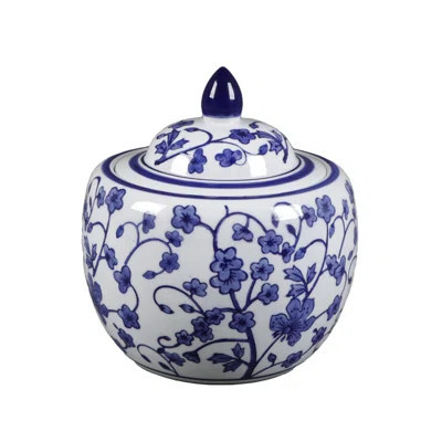 8in Chinoiserie Ceramic Ginger Jar Candle – 61oz Peony Scent | Wayfair North America