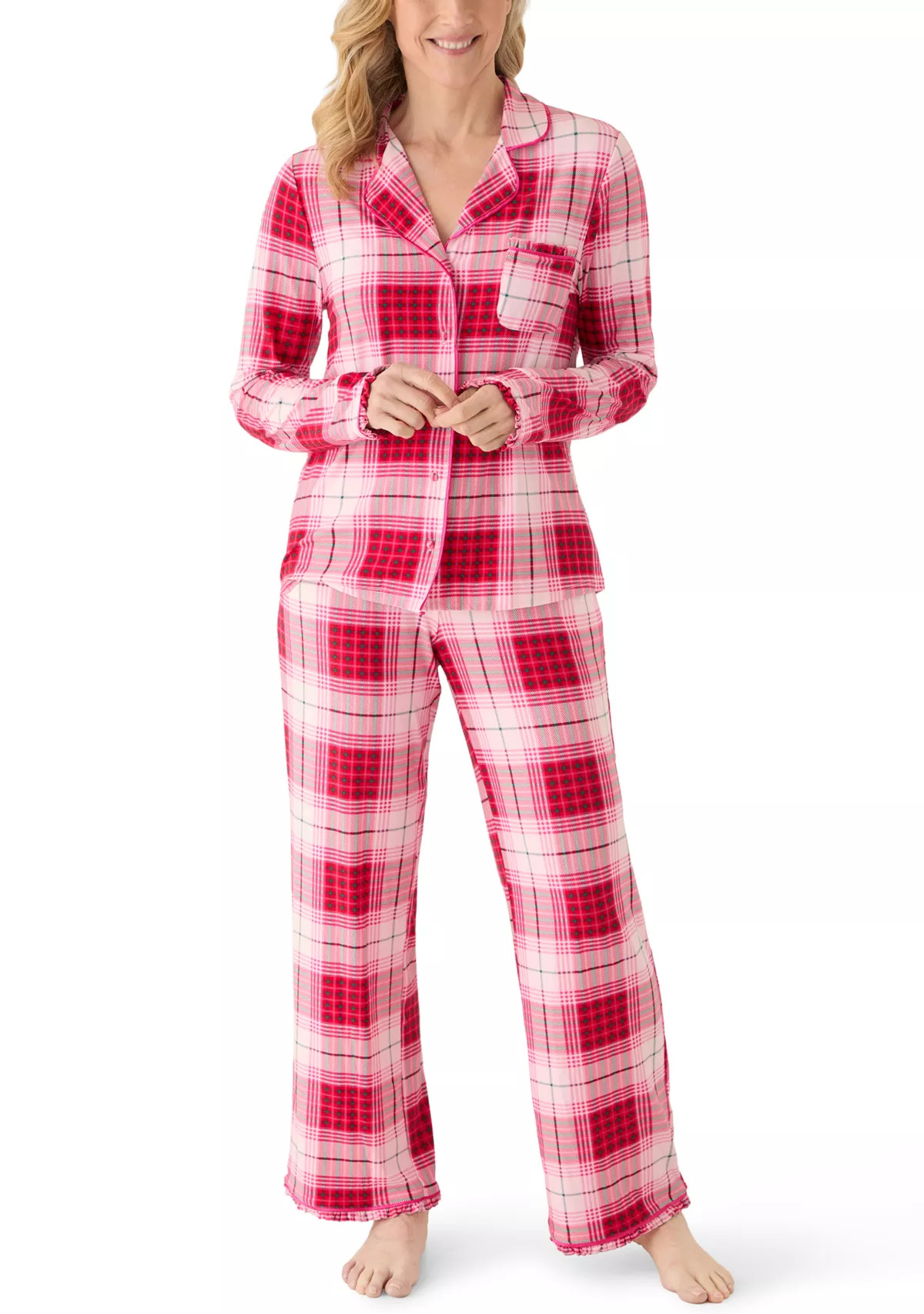 Women's Ruffle Notch Pajama Set | Belk