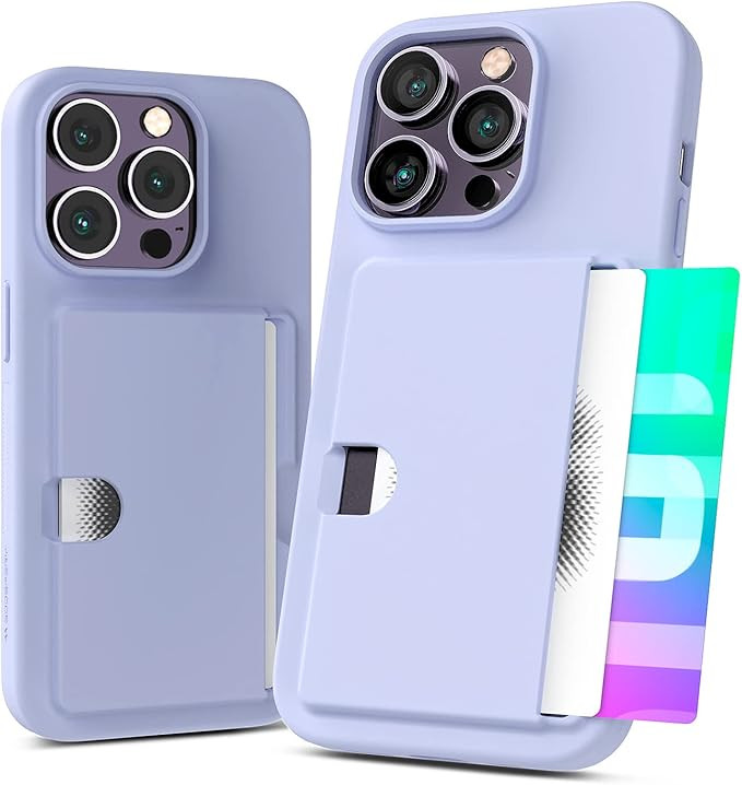 GOOSPERY Rail 2 Card Case Compatible with iPhone 14 Pro Case with [Two Card Slots][Light + Soft P... | Amazon (US)