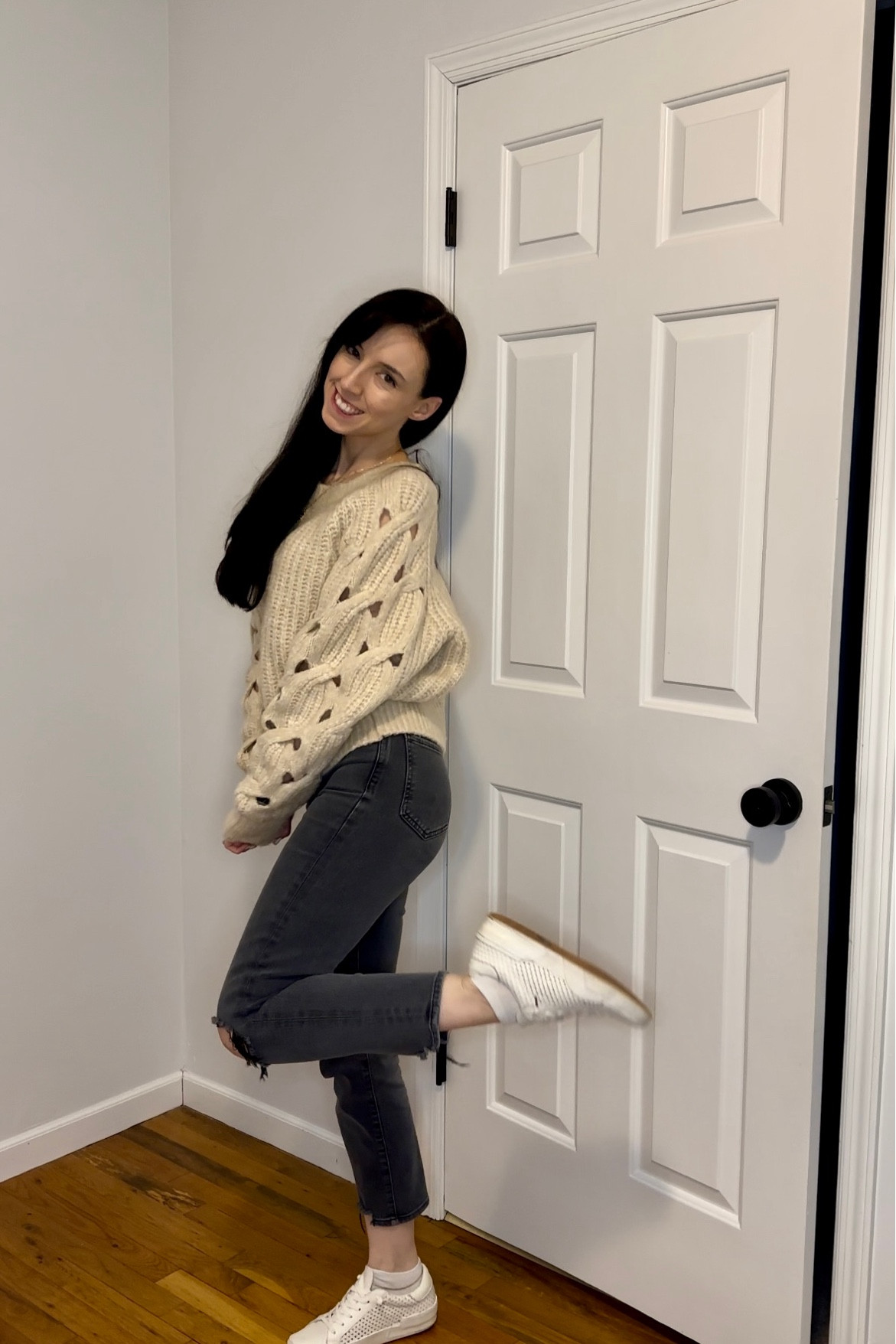 Tan Sweater Size S
Gray Jeans Size 00
White Sneakers Size 6.5

Winter outfit, weekend outfit, casual outfit, easy outfit, Amazon jewelry, 

#LTKstyletip #LTKSeasonal #LTKfindsunder100