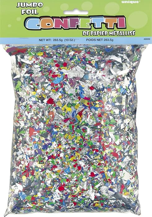 Multicolor Jumbo Foil Confetti (283g) 1 Pack – Vibrant Party Decorations for Celebrations & Eve... | Amazon (US)
