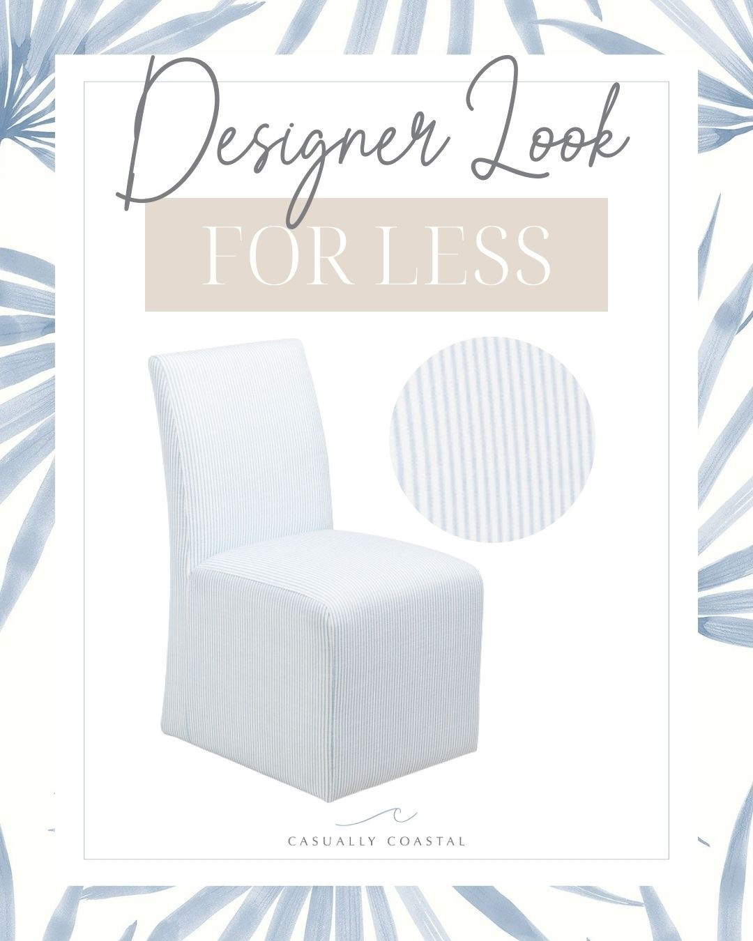 High sell-out risk! How pretty is this blue & white striped dining chair?! It would also make a great desk chair and it's only $150, with free shipping (use code SHIP89)! I'm contemplating them for my own home!
- 
TJ maxx finds, coastal dining chairs, blue chairs, blue & white chairs, striped chairs, coastal home decor, coastal furniture, dining furniture, affordable dining chairs, dining chairs under $200, dining chairs under $150, beach house furniture, lake house furniture, home office furniture

#LTKHome