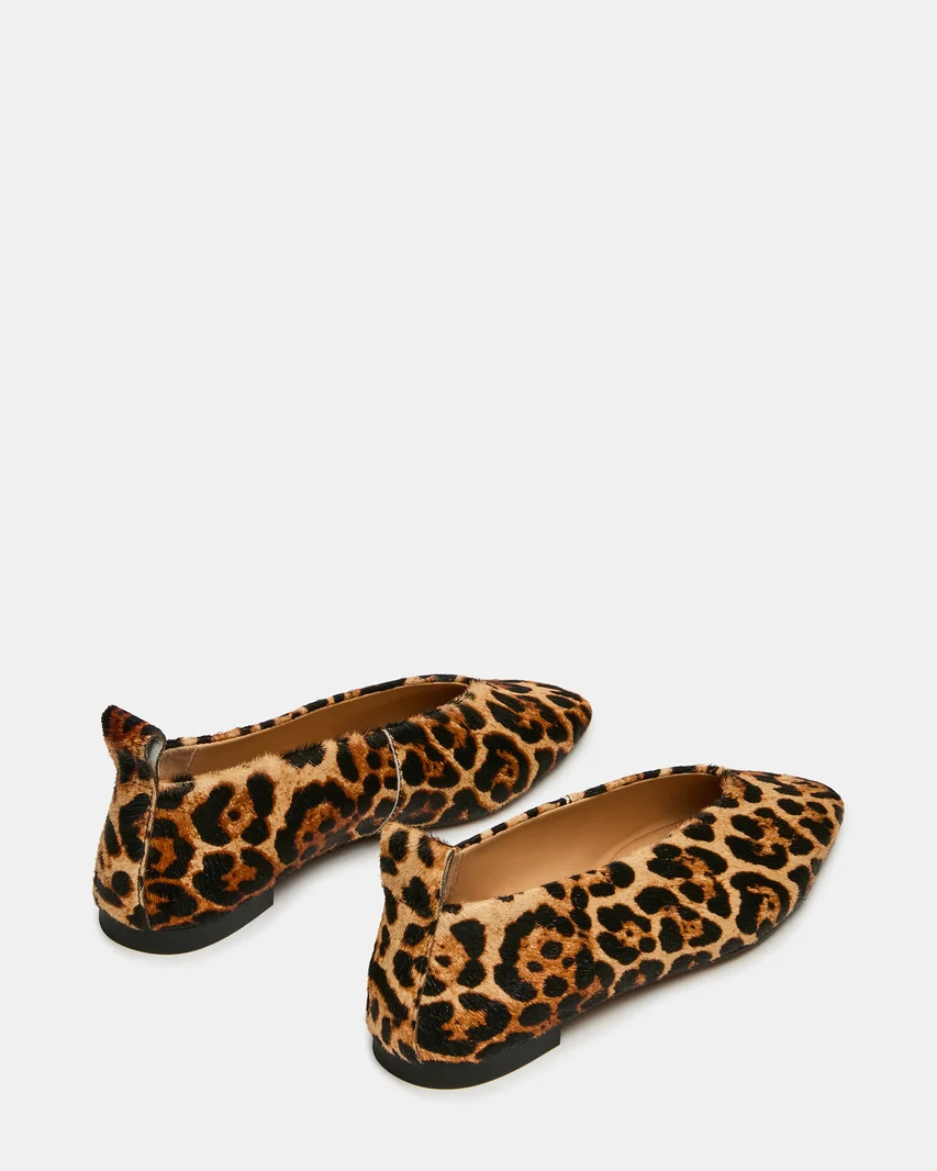 SWANKY Leopard Almond-Toe Ballet Women's Flat | Steve Madden (US)