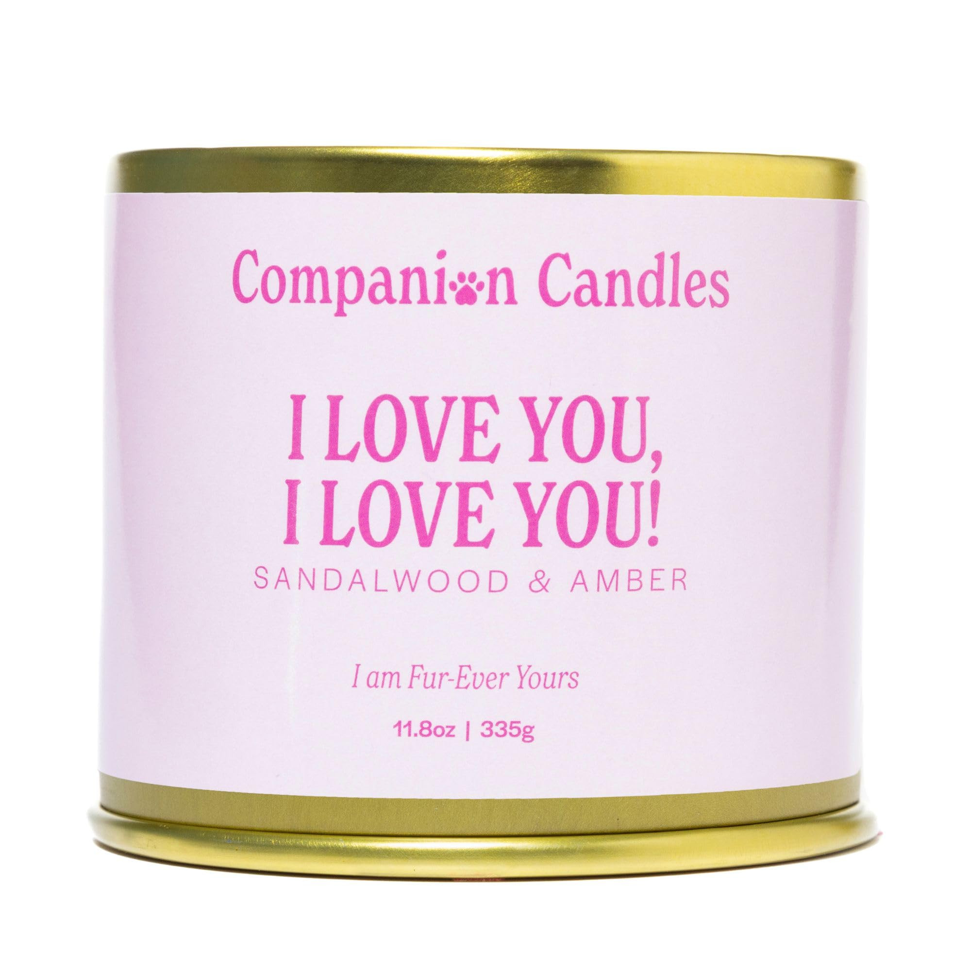 Pet Safe Wood Wick Candle - “I Love You, I Love You!” Sandalwood & Amber, Coconut Soy Wax Sce... | Amazon (US)