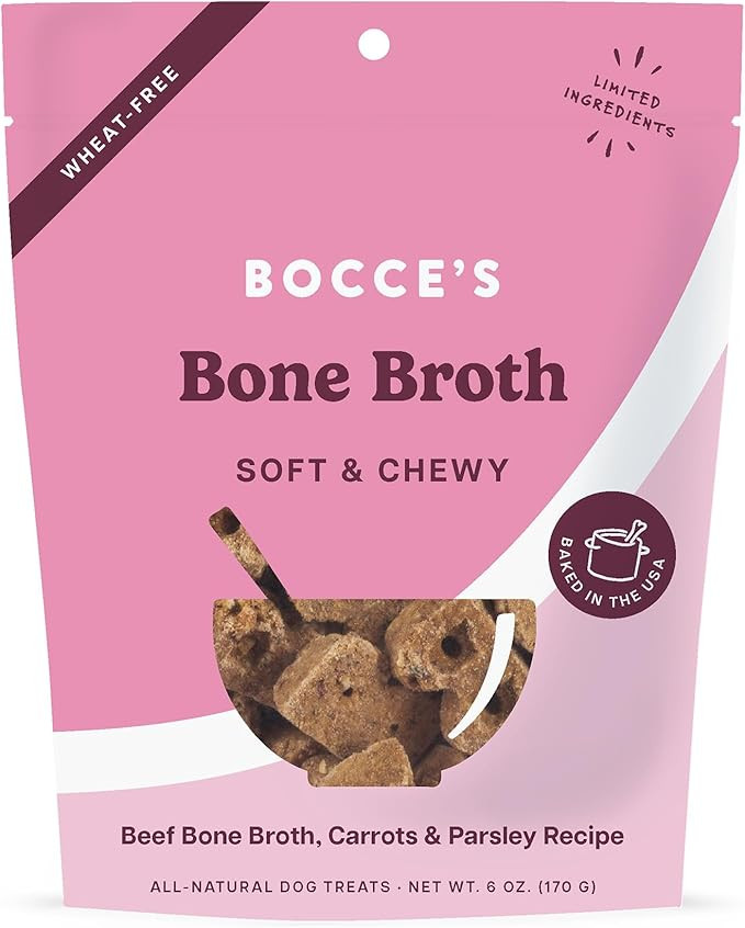Bocce's Bakery Bone Broth Wellness Treats for Dogs, Wheat-Free Everyday Dog Treats, Made with Rea... | Amazon (US)