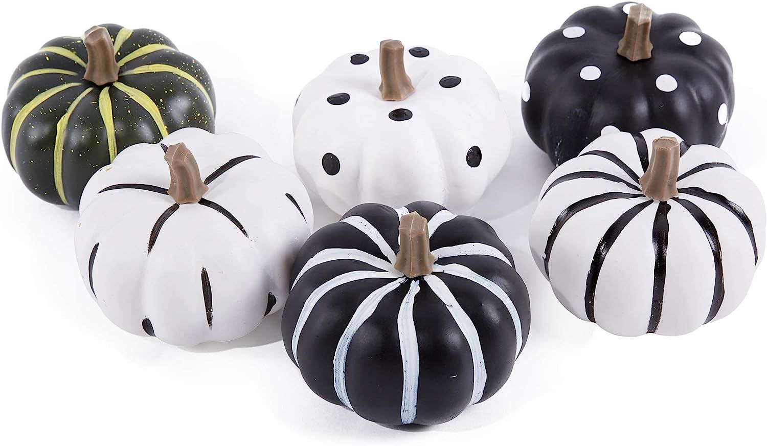 Mimacoo Artifical Pumpkins Set,Hand-Painted Mixed Colors Foam Pumpkins for Halloween Thanksgiving... | Amazon (US)