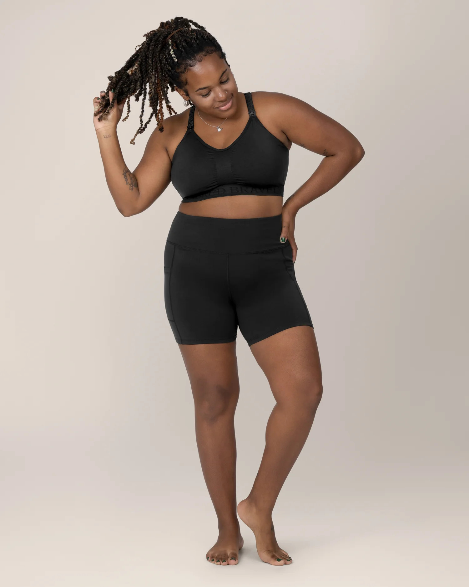 Stevie Active Postpartum Bike Short | Black - Kindred Bravely | Kindred Bravely