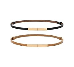 JASGOOD 4 Pack Women Skinny Leather Belt Fashion Dress Belt Adjustable Thin Waist Belts for Ladie... | Amazon (UK)