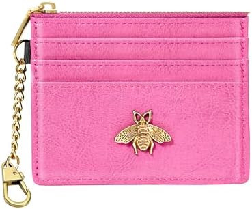 SEAVILIA Card Holder Keychain Wallet for Women with ID Window RFID Coin Purse Bee Gifts Slim Mini... | Amazon (US)