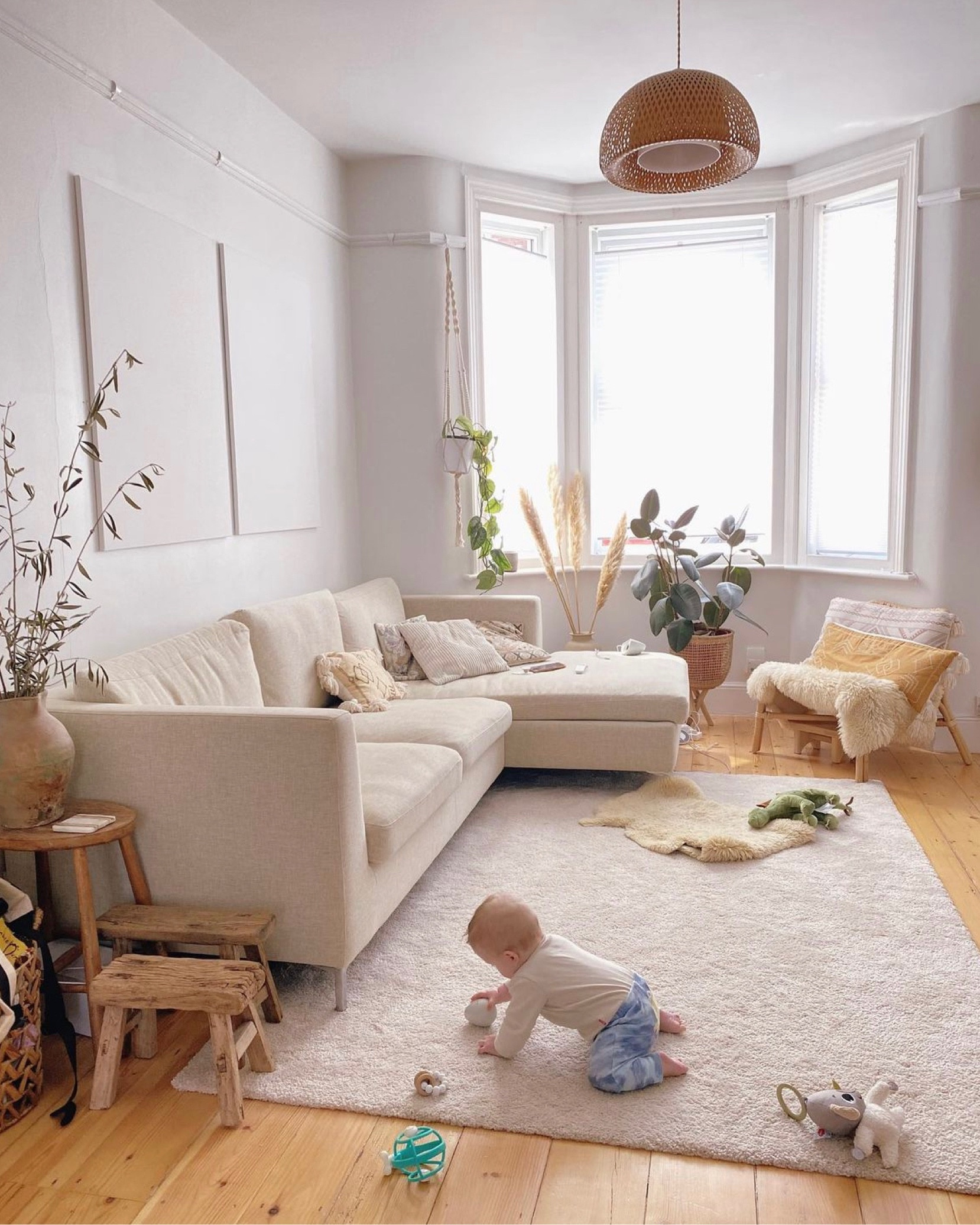 Our serene and neutral living room in organic modern design ✨🤍

#LTKbaby #LTKhome
