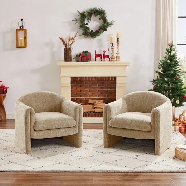 Divaraj Upholstered Barrel Chair (Set of 2) | Wayfair North America