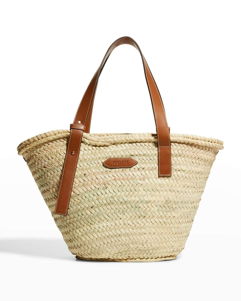 POOLSIDE The Essaouira Medium Straw Tote Bag | Neiman Marcus