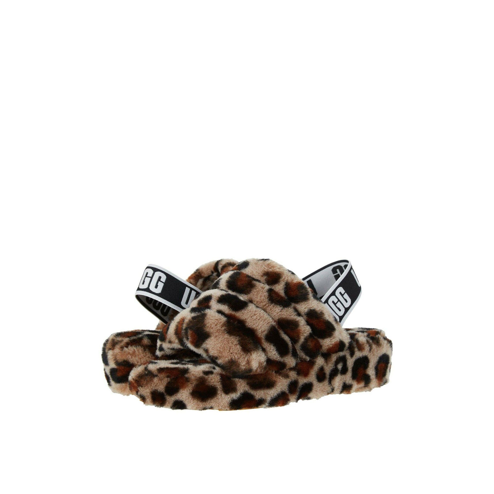 Women's UGG Fluff Yeah Leopard Slide Slipper | Walmart (US)