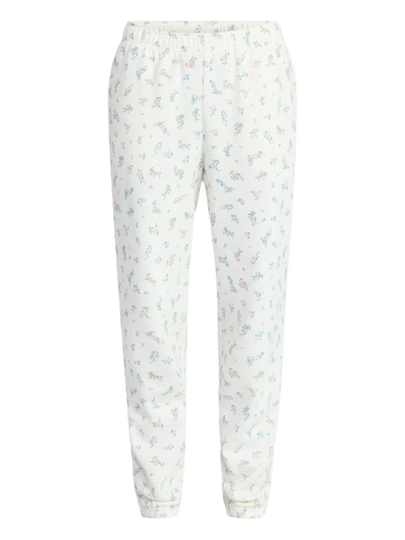 No Boundaries Printed Fleece Joggers, 29'' Inseam, Women's XXS-XXL | Walmart (US)