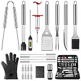 【What are Grill Essentials?】 Grill Accessories, BBQ Tools Set, 25PCS Stainless Steel Grilling... | Amazon (US)
