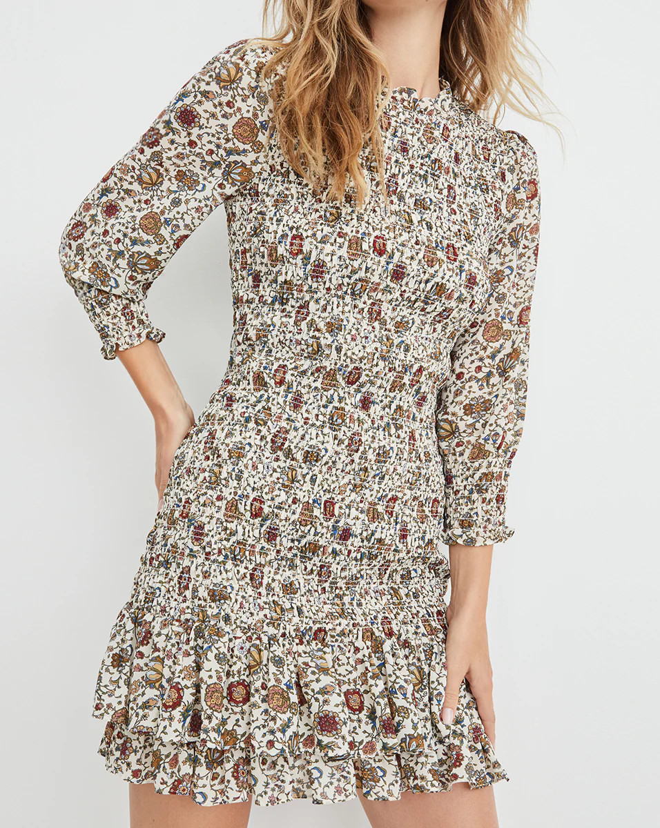 Farha Vine-Floral Minidress | Veronica Beard