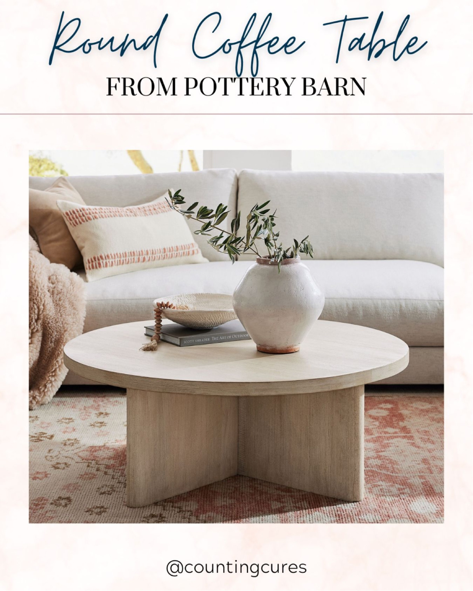 Wooden round coffee table from Pottery Barn!  #livingroomrefresh #homefinds #furniturefinds #homedecorinspo

#LTKhome #LTKU #LTKFind