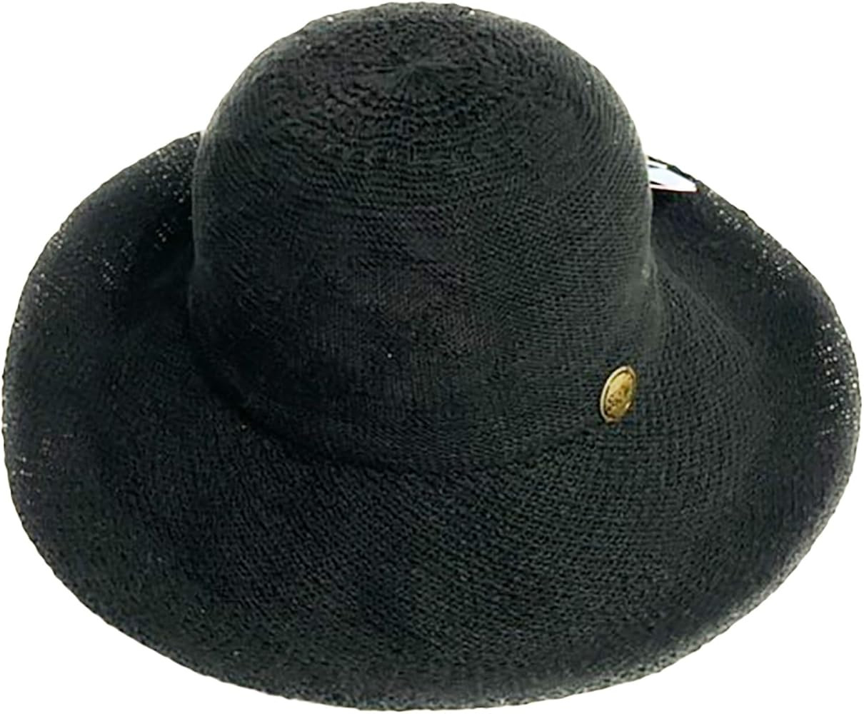 Women's Adjustable Band One Size Fits Most Cotton Blend UV Protector Large Turn Up Brim Floppy Su... | Amazon (US)