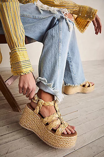 Raffia Rendezvous Wedge Sandals | Free People (Global - UK&FR Excluded)