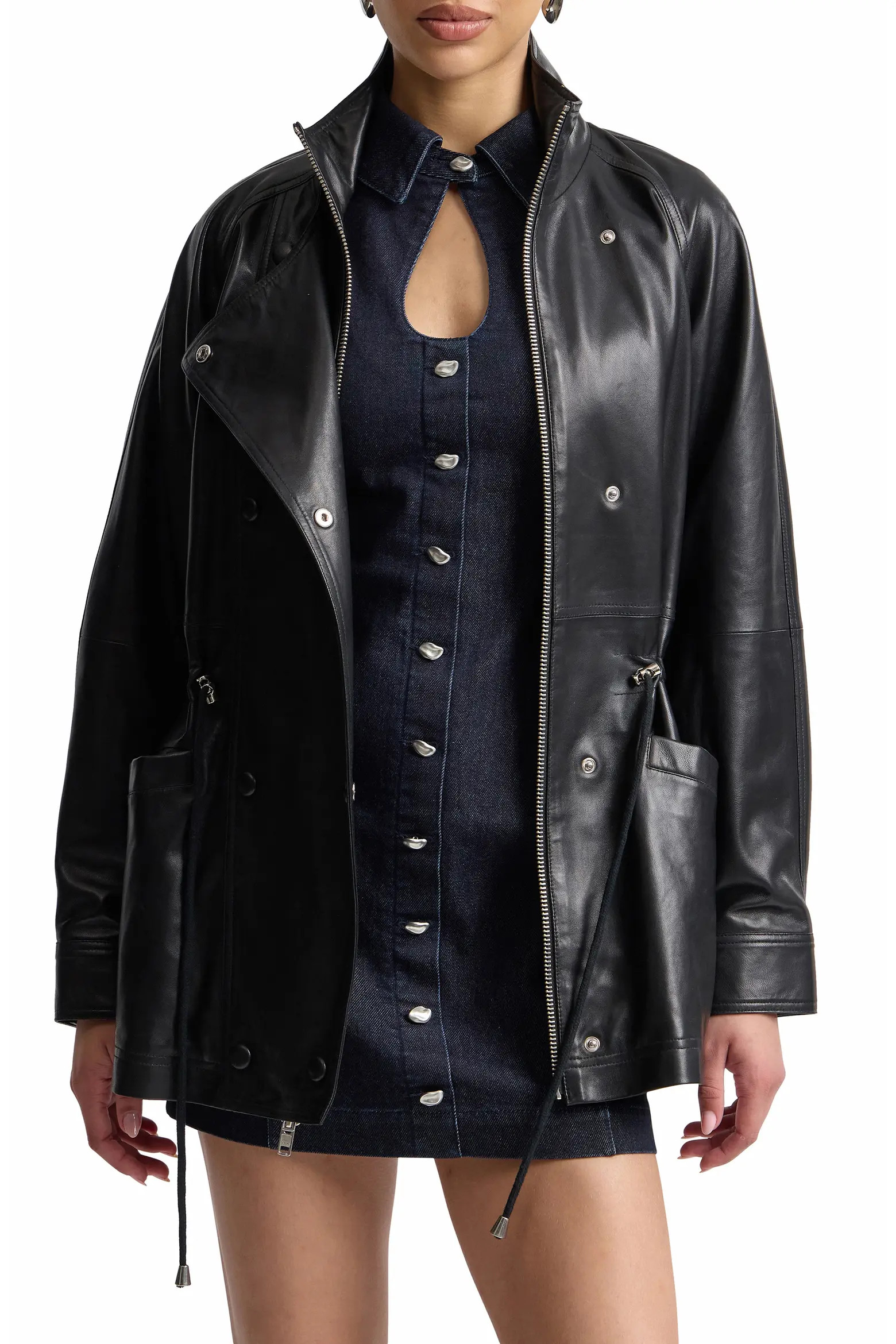 Slouchy Leather Jacket (Women) | Nordstrom | Nordstrom