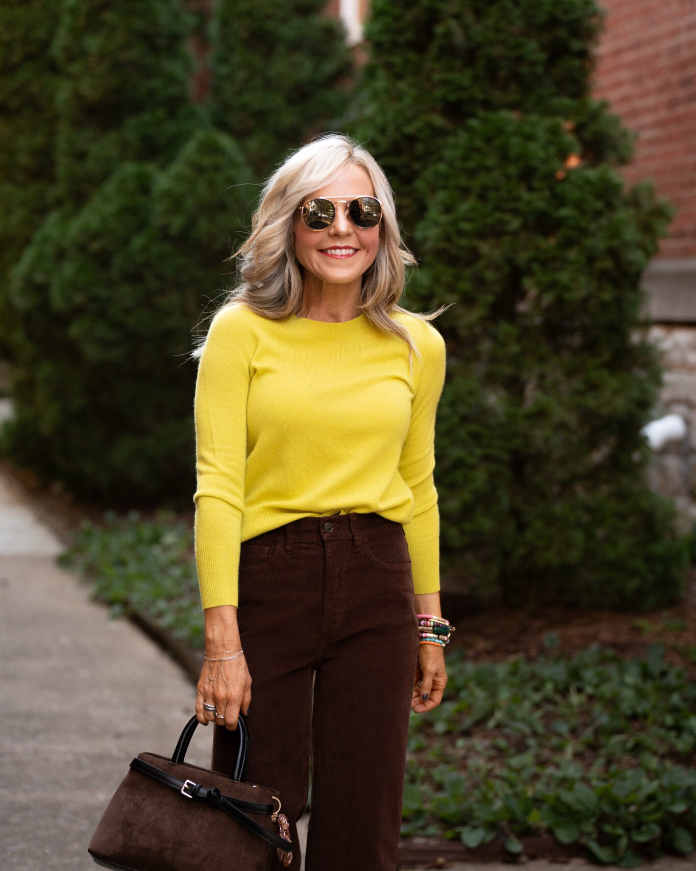 color crush • charismatic chartreuse!! bursting with joy and energizing your mental status + mood, it’s one hue you’re going to love wearing • wearing XS in sweater and size 24 in trousers || 

#LTKOver40 #LTKSeasonal #LTKStyleTip
