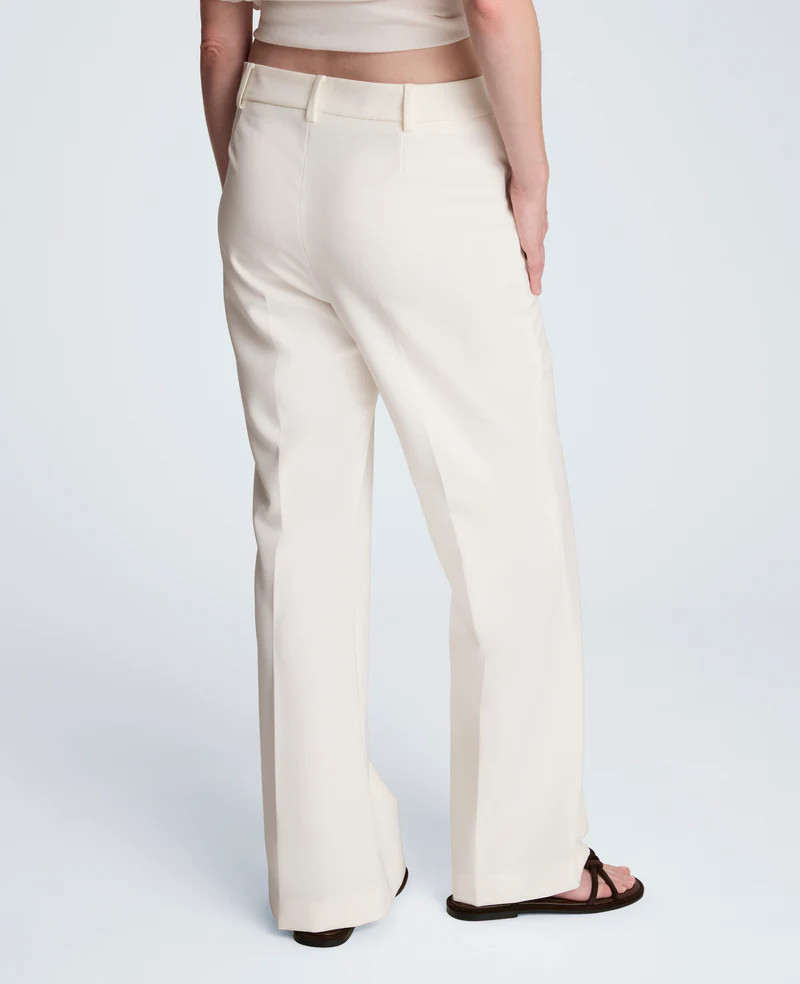 Luxe Twill Fly Front Flare Pant Mid Rise | Kenneth Cole