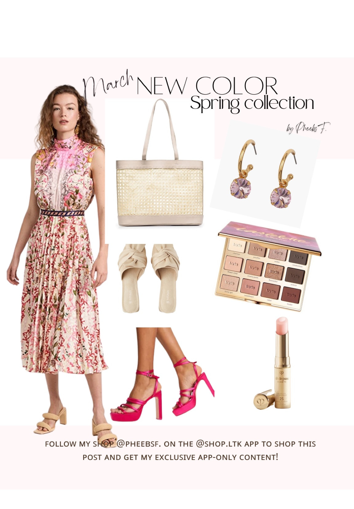 New color for your wardrobe 
#spring #pink 
#highheels #shoe #earrigs #eyeshadow #shopbob #asos #nordstrom #Farfetch
