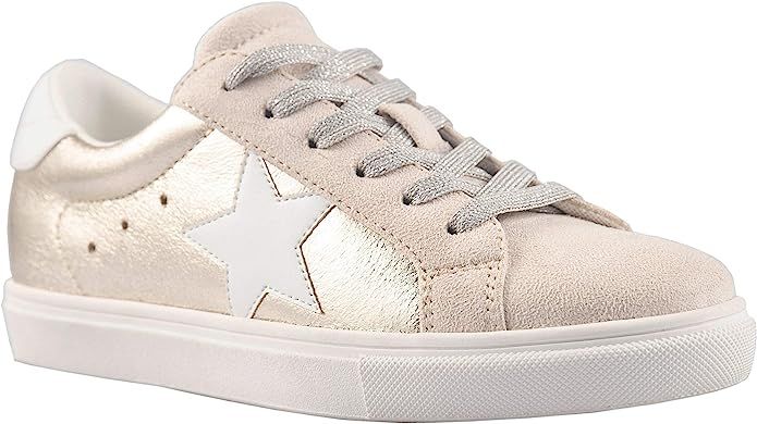 PARTY Women's Fashion Star Sneaker Lace Up Low Top Comfortable Cushioned Walking Shoes | Amazon (US)