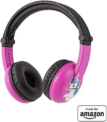 Made for Amazon Volume Limiting Bluetooth BuddyPhones, PlayTime in Pink. Ages (3-7) | Amazon (US)